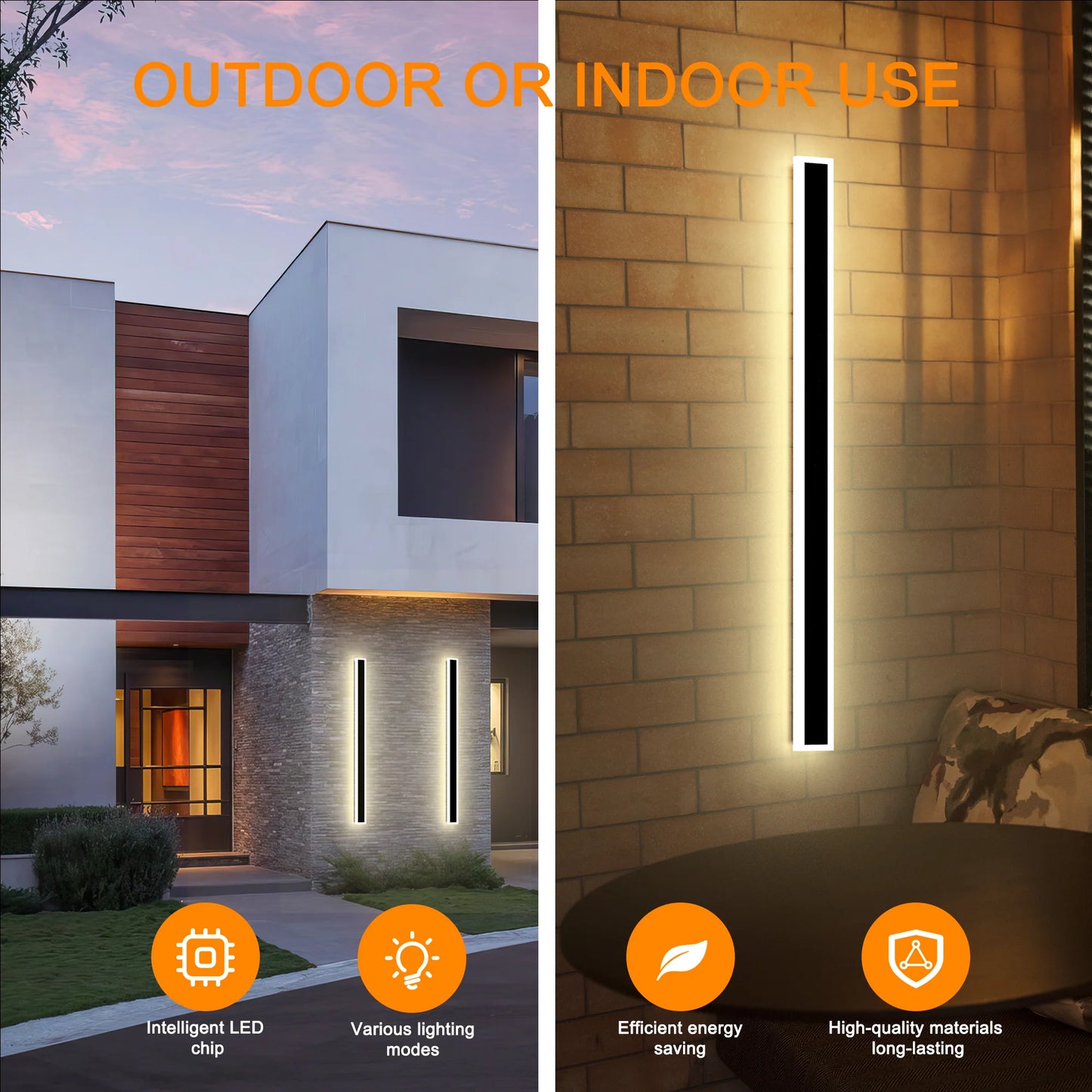 2-Pack 40” RGBW Frame Wall Light for Indoor & Outdoor